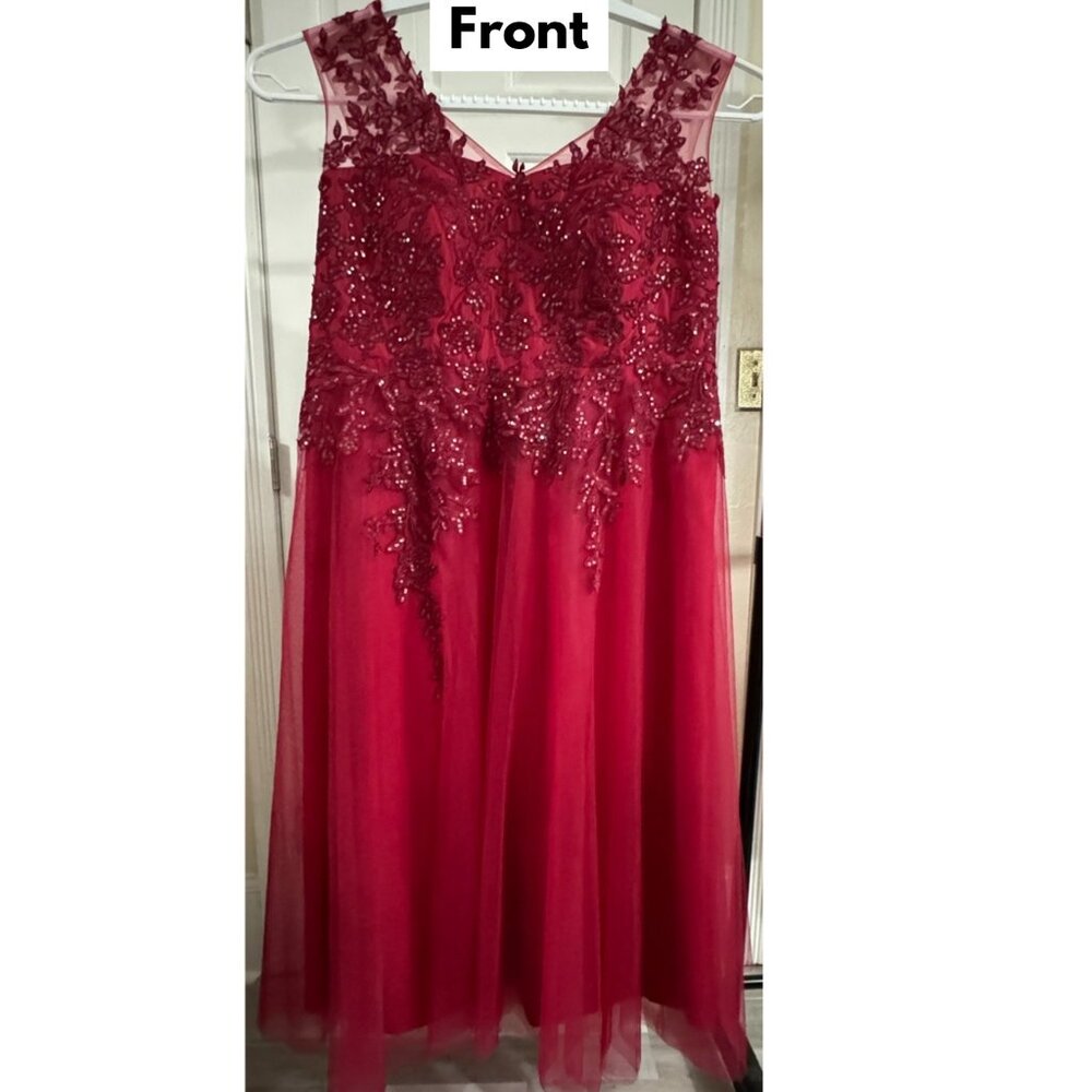 JJ's House Evening Dress in burgundy